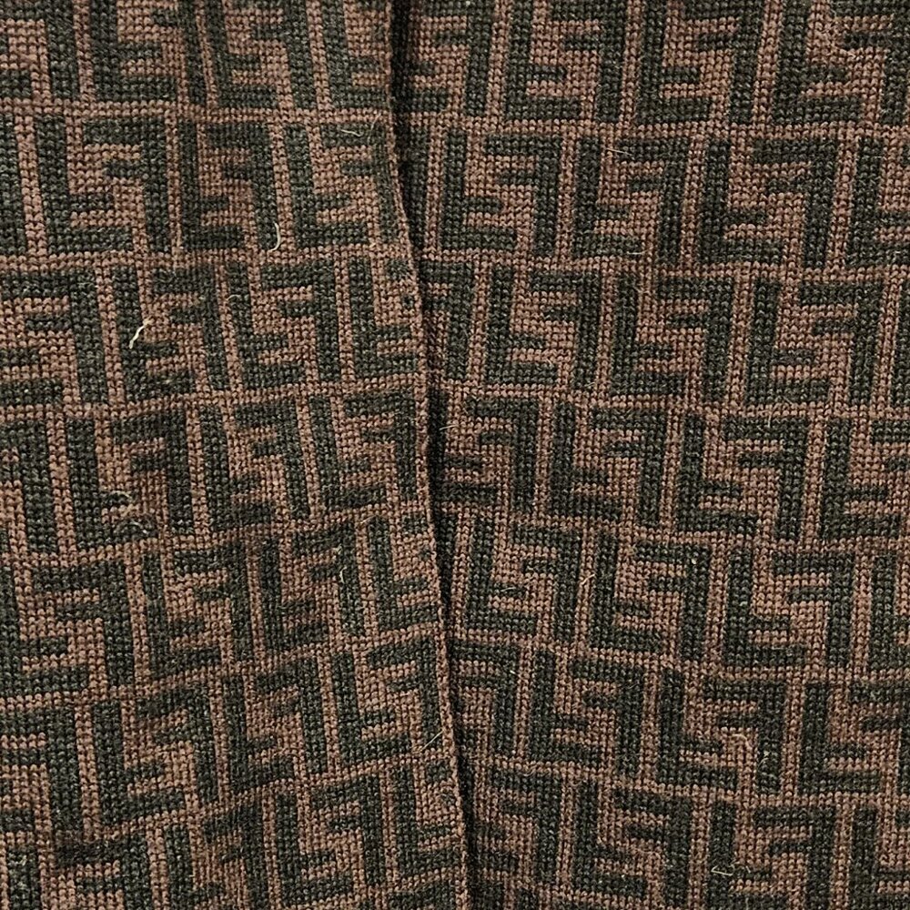 Fendi Wool Scarf, Brown & Black,  Classic Style - Picture 2 of 8